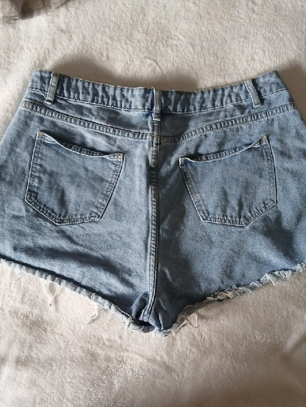 💥 SHEIN Light Blue 2XL Super Distressed Denim Jean Shorts - Picture 8 of 10